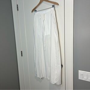2in1 Sexy White Maxi Side slits with shorts XL Halara
